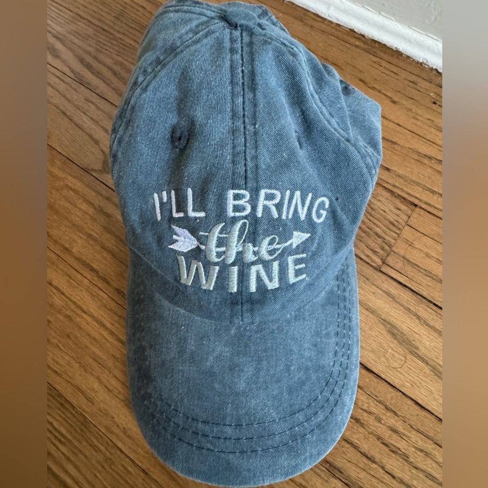 Women’s Blue Embroidered Cap O/S